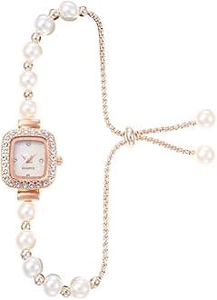 Women's Fashion Simple Floral Bracelet Watch Diamond Quartz Light Luxury Watch