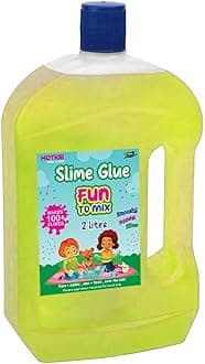 HOTKEI (2 Liter) Yellow Slime Glue DIY Magic Toy Jelly Putty Making kit Set Borax Slime Glue Liquid Gel Toy for Boys Girls Kids for Making Slime at Home