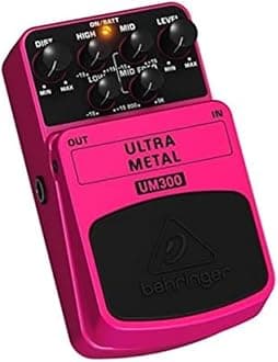 Behringer UM300 Ultra Metal Distortion Effects Guitar Pedal, Pink
