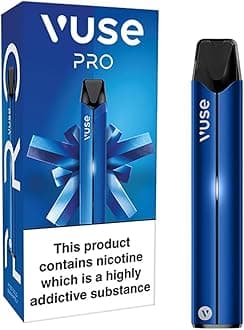 Pro Vape Kit, Slim Design, Fast Charging, Splash-Resistant, reusable, rechargeable & refillable vape, compatible with Vuse ePod 2 vape pods (Sold Separately), Blue