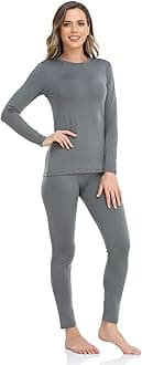 Thermal Underwear for Women Long Johns with Fleece Lined Base Layer Women Cold Weather Top Bottom