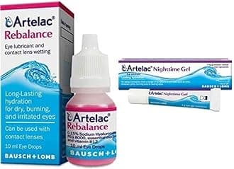 Artelac Multipack, Artelac Rebalance Eye Care, Lubricant for Dry Eyes and Contact Lens Wetting and Artelac Nighttime Gel for Dry Eyes, Carbomer Eye Gel