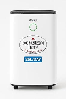 Devola 25L/day Low Energy Dehumidifier, Quiet & Energy Efficient Dehumidifiers for Home & Air purifier With HEPA filter, Laundry Mode