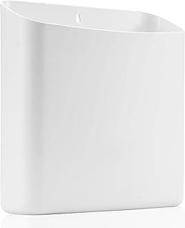 Lint Bin for Laundry Room, Magnetic Lint Trash Can for Dryer, Modern Lint Holder, Lint Box for Laundry Room Organization, Wall Mounted Trash Can for Laundry Decor (White)