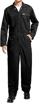 Men's Long Sleeve Coverall, Stain & Wrinkle Resistant Mens Work Coverall with Multi Pockets