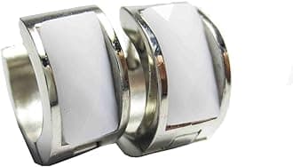 Oakky Jewelry Men's and Women's Muticolor Crystal Stainless Steel Studs Hoop Earrings