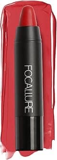 FOCALLUREUltra Chic Matte Lipstick,Rich Vitamin E Lip Crayon,Lightweight Matte Color without Drying or Fading,Long Lasting Waterproof Lips Makeup,CRIMSON