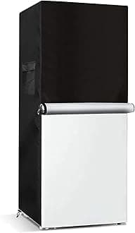Bitubi Upright Freezers Cover,Outdoor Refrigerator Cover,– Waterproof, Dustproof, Sun-Proof, 24" W x 30" D x 67" H. Suitable for most 8-12 Cubic Compact Mini Freezer on market (Black)