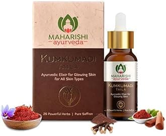 Maharishi Ayurveda Kumkumadi Tailam 10 ml Pack of 1 Face Serum Oil for Glowing Skin and Even Complexion Made with Potent Herbs Ideal for All Skin Types and No Side Effects
