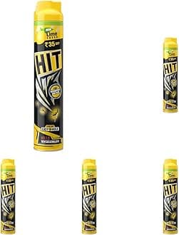 Flying Insect Killer - Mosquito & Fly Killer Spray (400ml) | Lime Fragrance | Instant Kill | Protection from Dengue & Malaria | Pack of 5