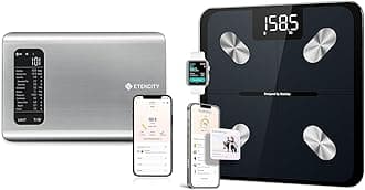 Etekcity Smart Food Nutrition Scale, 11 Pounds-Large, 304 Stainless Steel & Smart Scale for Body Weight, Accurate to 0.05lb (0.02kg) Digital Bathroom Weighing Machine, 400lb