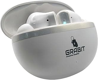 GRABIT True Wireless Earbuds ANC & ENC for Clear Sound enjoy deep bass and noise-free calls with ANC + ENC technology. With 4-5 hours playtime, a 300mAh charging case, and fast 1.5-hour charging