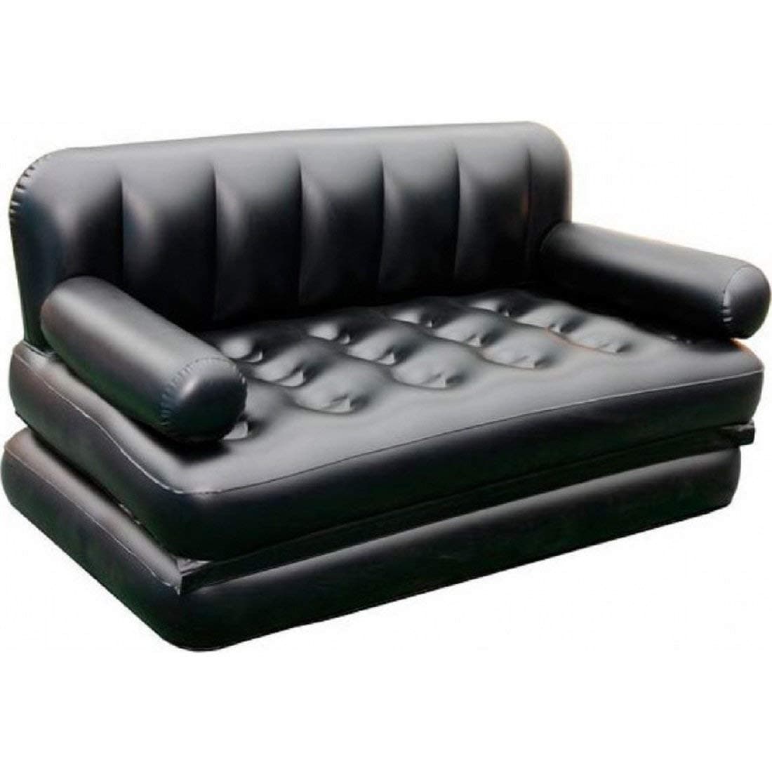 Supreme Mall Plastic Queen Inflatable Pull Out Sofa Bed (Black)