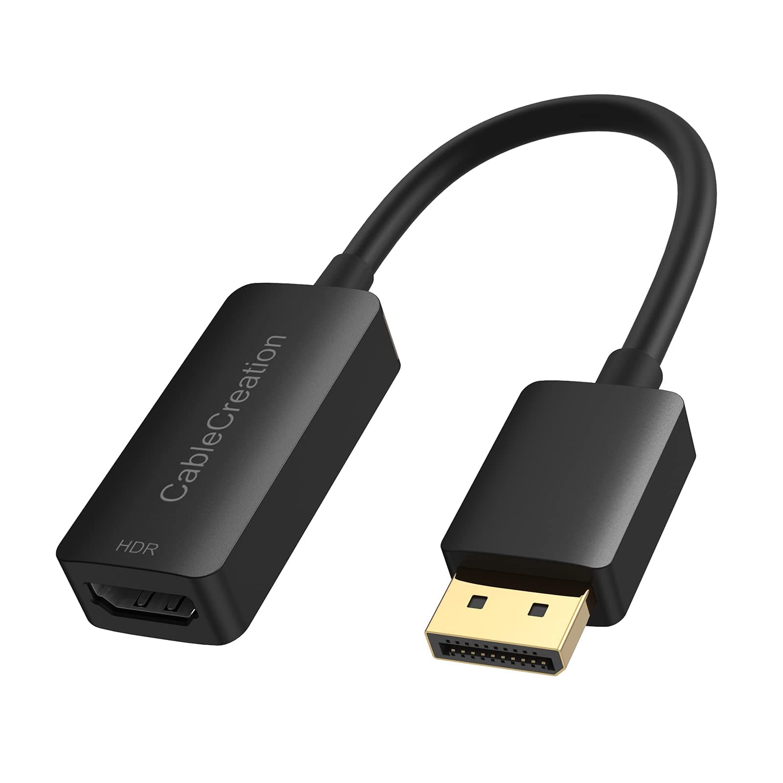 Active DP to HDMI Adapter HDR 4K@60Hz, CableCreation Gold-Plated DisplayPort 1.4 to HDMI Converter (Male to Female), Support 4K@60Hz, 2K@144Hz, 1080P@144Hz, Eyefinity Multi-Display
