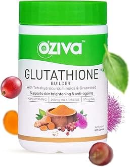 Plant Based Glutathione Builder, 60 Capsules Builder For Hydration, Skin Brightening, & Powerful Antioxidant Activity Glutathione Builder With Skin Vitamins Grapeseed & Milk Thistle