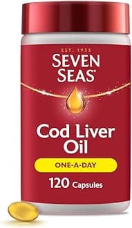 Seven Seas Omega-3 FISH Oil Plus Cod Liver Oil, 120 Capsules