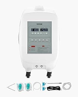 VEVOR Hydrogen Inhalation Machine, 99.99% High Purity Hydrogen Inhaler, HO-Separated 1500ml/min (1000 H+500 O) Dual Port Hydrogen Oxygen Inhaler, Hydrogen-Rich Water Generator with Wheels for Home