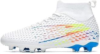 Men's Soccer Shoes Football Cleats High-Tops Lace-Up Non-Slip Spikes Indoor Outdoor Sports Athletic Baseball Lacrosse Sneaker