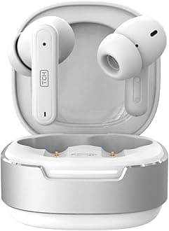 TCH Wireless Earbuds D6 Sound Hunt Hybrid Noise Cancellation Bluetooth 5.4 Wireless, ANC ear buds 6-Mic ENC 45H Playtime, AI crystal-clear calls 13mm driver, Dual Connection, earphones