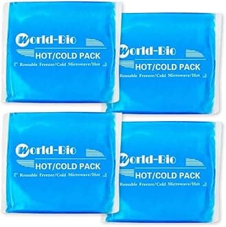 Soft Cold Packs for Injuries Reusable 4 Pack, Hot and Cold Gel Pack for Headaches, Joint Pain Relief, Comfort Ice Gel Pack Flexible Therapy on Neck, Ankle, Knee, Leg, Shoulder, Elbow, Wrist, Feet
