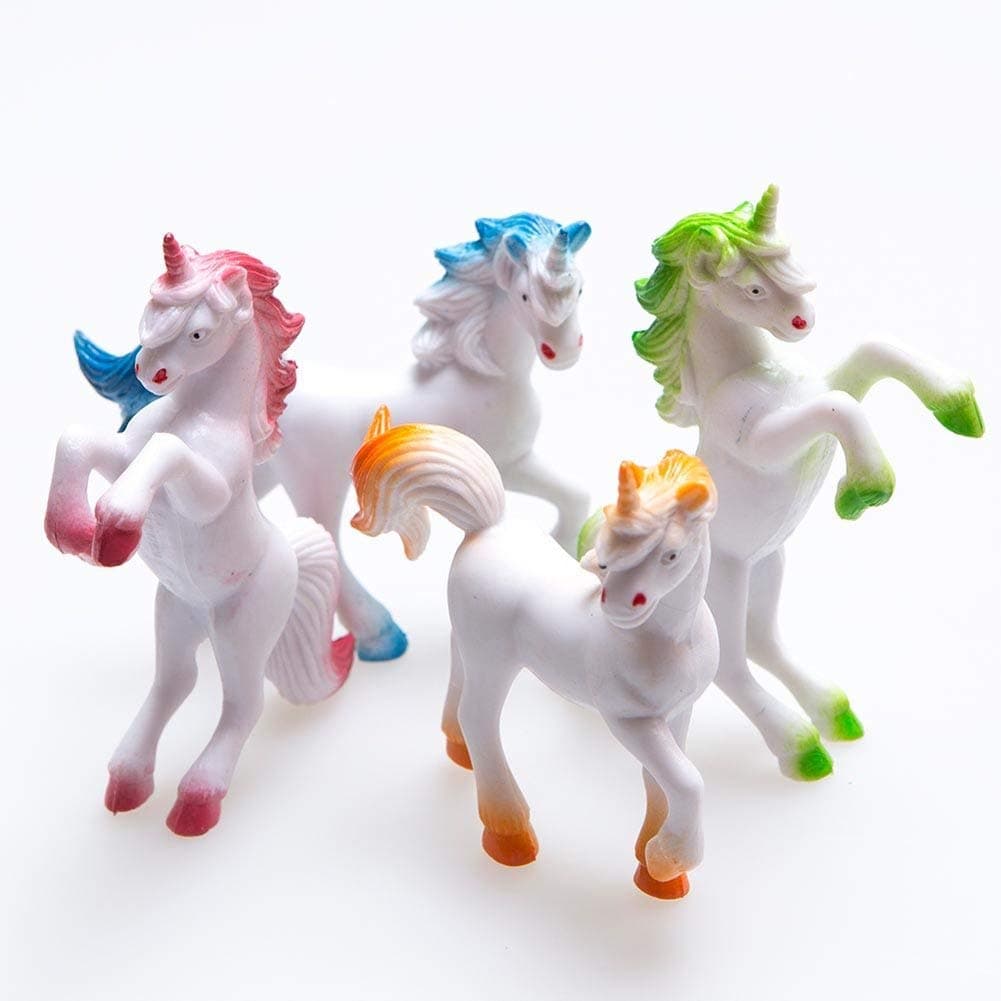 3 Inch Vinyl Unicorns, One Dozen Assorted