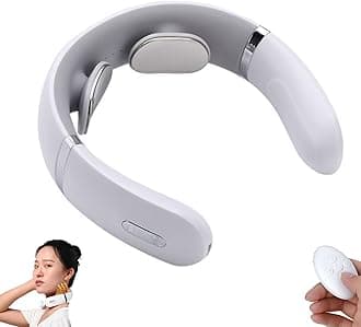 Relaxnecker Neck Massager, 2025 Portable Relaxnecker Neck and Back Massager, Shiatsu Neck and Shoulder Massager with Heat, Electronic Neck Massager, 5 Modes & 15 Gears, for Women Men (White)