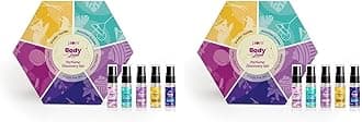 Plum BodyLovin' Liquid Perfume Discovery Set, 5x5ml Perfumes- Vanilla Vibes, Hawaiian Rumba, Orchid-You-Not, Everythin' Plum & Smokin' Vanilla, Long Lasting, Perfect Rakhi Gift Set For Sisters & Women