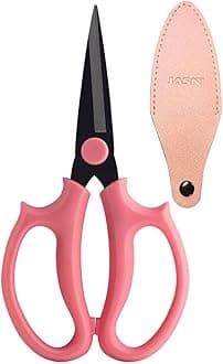 Garden Pruning Shears Scissors with Comfort Grip Handle, Premium Steel Professional Floral Scissors, Perfect for Arranging Flowers, Pruning, Trimming Plants, Gardening Tool (Pointed pink)