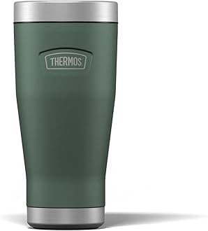 Icon Rock Cap Green Travel Tumbler (470ml), Reusable Insulated Stainless Steel Coffee Cup for Hot or Cold Drinks, Vacuum Sealed Water Flask with a Leak-Proof Lid, 7hr Hot/22hr Cold