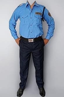 Men's Security Guard Uniform (Shirt & Trouser/Pant) with Complete Accessories Set & Labels, EACH