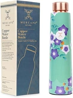 Copper Water Bottle - Joint Less, Leak Proof, Advanced Protection (900ml) for Wellness, Gym, School, Office &