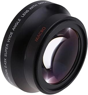 Domary Lens, 67mm Digital High Definition 0.43×SuPer Wide Angle Lens With Macro Japan Optics for C-anon Rebel T5i T4i T3i 18-135mm 17-85mm and Ni-kon 18-105 70-300VR