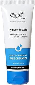 Chemist at Play Gentle & Hydrating Face Cleanser | Hydrates Dull & Dry Skin | Enriched with Vitamin E, Rice Water & Oatmeal | Brightens Skin | Removes Excess Oil & Dirt | All Skin Types | Unisex|100ml
