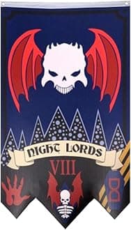Night Lords Legion Flag 30x50inch Garden house banner Decor Double Stitched Polyester with Brass Grommets (VIII M-Shape)