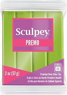 Premo Sculpey Polymer Clay 2 Ounces-Bright Green Pearl