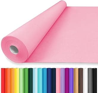 Vanhench Pink Wrapping Paper Roll 36" x 2400" (200'), Graduation Wrapping Paper, Pink Art Kraft Paper for Birthday, Wedding, Baby Shower, Bouquet Flower, Mothers Day Gifts, Crafts Wrapping