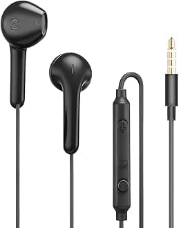 MAS CARNEY 3.5mm Jack for Apple Earbuds Wired, Universal Comfort Fit with Mic for iPhone, Samsung, Android, Gaming, and Travel