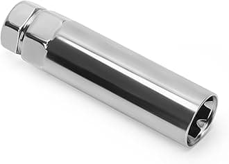 7 Spline Lug Nuts Key Tuner Large Socket Lugnuts Tool for Wrench with 13/16inch(21mm) and 7/8inch(22mm) Hex Replacement 14x1.5 14x2 9/16 Wheel Lug Nut Chrome