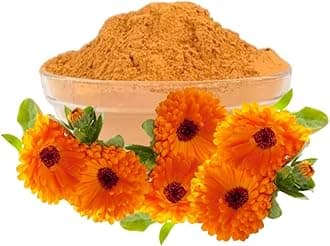 A D FOOD & HERBS ORGANIC CALENDULA FLOWER POWDER Dried Natural Ayurveda Herbal Powder (50 GMS)