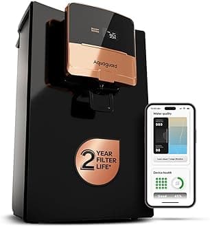 Aquaguard Ritz Pro RO+UV+Copper Water Purifier I Stainless Steel Tank | 2 year filter life | SMART Purifier | TDS Display | FilterLife & Water In take Tracker | With Mega Sediment filter