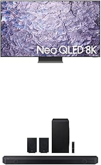 SAMSUNG85-Inch Class Neo QLED 8K QN800C Series Mini LED Quantum HDR Smart TV(QN85QN800C, 2023 Model) HW-Q990C 11.1.4ch Soundbar w/Wireless Dolby Audio, Rear Speakers Included (Newest Model)