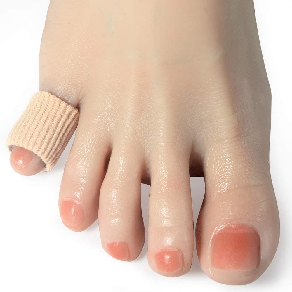 Cuttable Toe Tubes 5 Pcs Pinky Toe Sleeves Splints Made of Elastic Fabric Lined with Silicone Gel. Toes Sleeve Protectors Relief Toes Pressure.