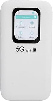 5G Router with Nano Sim Card Slot,5G Modem Device for Travel Connects Up to 16 Devices with 2.01in Touch Screen Mobile Hotspot Router