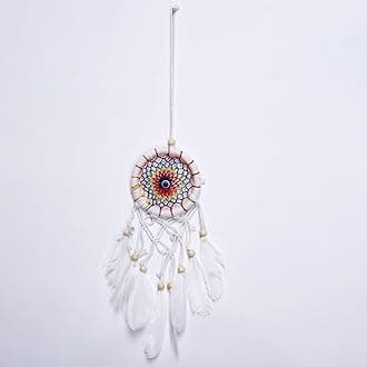 Dream Catchers for Cars |Car Hanging Decorative Showpiece| Rear View Mirror Hanging Decoration Accessories Gift for Friends Size -8x1x25cm (Multicolor)