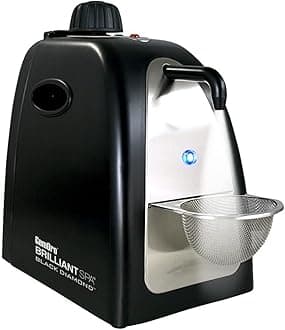 Jewelry Steam Cleaner | Black Diamond Brilliant Spa Personal Steam Cleaner | Professional Performance Machine for Rings Watches Glasses Earrings (Matte Black)
