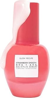 AHA BHA Salicylic Acid Serum, Strawberry Face Serum - Hydrating Skin Exfoliant, Pore Minimizer, 30ml, Vegan, for Female, Travel Skincare