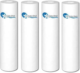 OCEAN STAR - Filter Candle | PP Spun Cartridge Pre Filter | Outer Filter Candle | 5 Micron Pre Filter 10" PP Spun Filter for All Type RO Water purifier IN 9 LTR TO 25 LTR Pcs(10 inch) PACK OF (4)