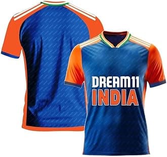 Sponsored Ad - Plain New T20 World Cup India Cricket Jersey 2024-2025 for (Kids and Mens)
