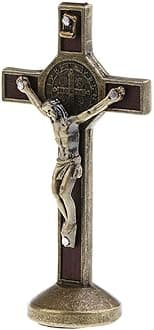 POFET Jesus Christ Cross Statue - Bronze, Hanging Sculpture, Minimalist, Home Decor