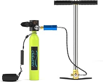 Mini Scuba Diving Tank Equipment, Mini Scuba Cylinder for 6-12 Mins Underwater, Inflatable Diving Cylinder, Portable Diving Gear for Underwater Diving, Breathing Training, Upgraded C300PRO